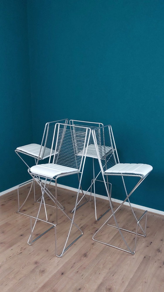 Image 1 of 4 sgabelli da bar Kreuzschwinger di Till Behrens, anni '90