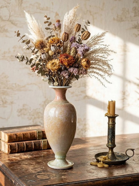 Image 1 of Jarrón balaustre, cerámica, esmalte cristalino, Bernard Guipouy, Atelier du Bol Doré