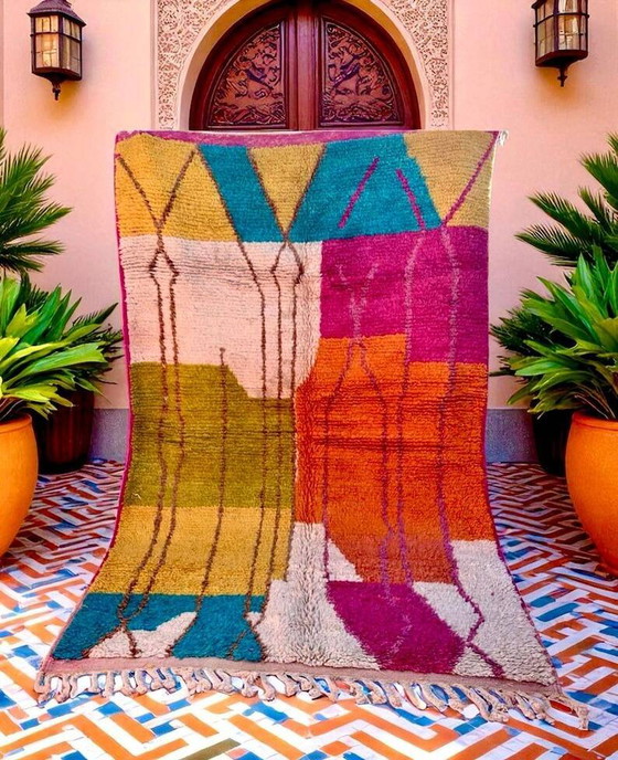 Tappeto marocchino multicolore fatto a mano 250cm x 150cm – Tappeti, Modern (photo 2 of 3)