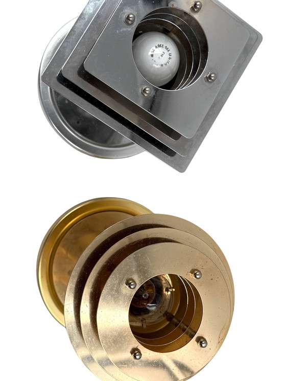 Image 1 of Ruimtetijdperk set van 2 tafellampen, Italië 1970