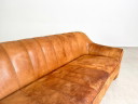 Canapé trois places en cuir de buffle Original de Sede DS44, canapé design