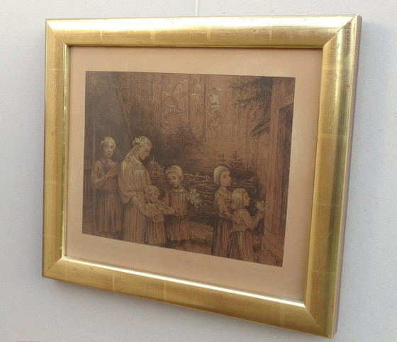 Image 1 of Navidad, niños 1897, xilografía, Wilhelm Steinhausen (1846-1924)