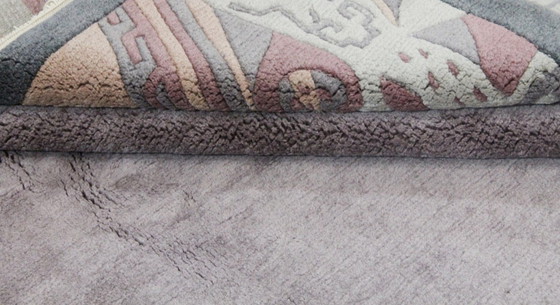 Original Modern Designer Highland Wool Rug Nepal 295 x 199 cm, Rugs & carpets, Purple (photo 7 of 9)