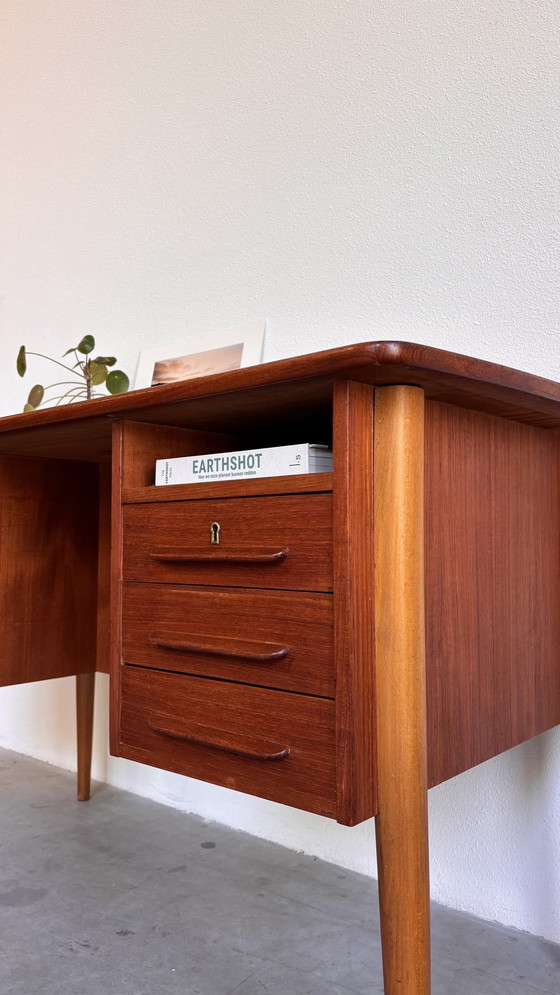 Image 1 of Vintage Danish Desk 2 Sides