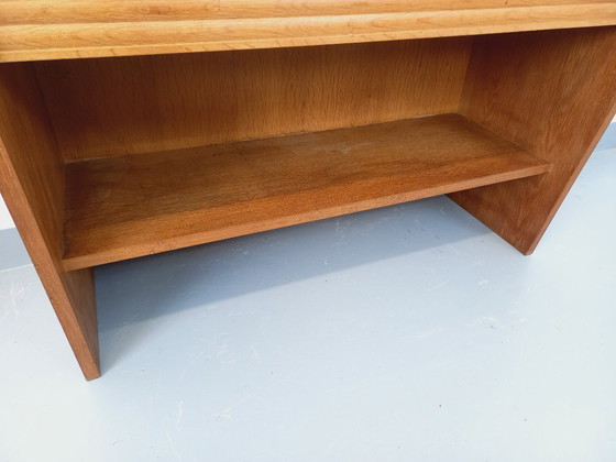 Image 1 of Meuble secrétaire bibliothèque de rangement vintage en bois de chêne des années 60