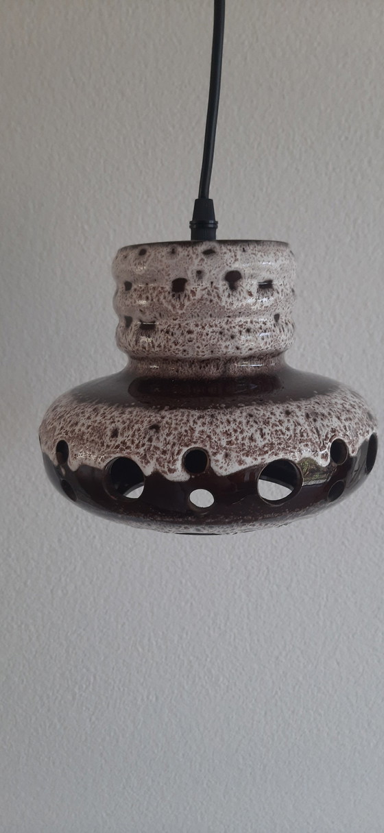 Herda Fat Lava Pendant Lamp, 70s vintage ceramic (photo 2 of 10)