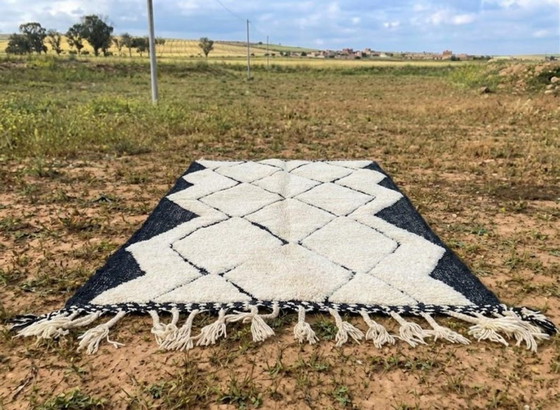 Tapis Traditionnels Marocain Blanc-Noir 200cmx300cm – Alfombras, Cotton (photo 6 of 6)