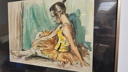 # Harry Corvers (1913–1982) – Originele Danseres / Ballerina | 1970 | 50 x 40 cm