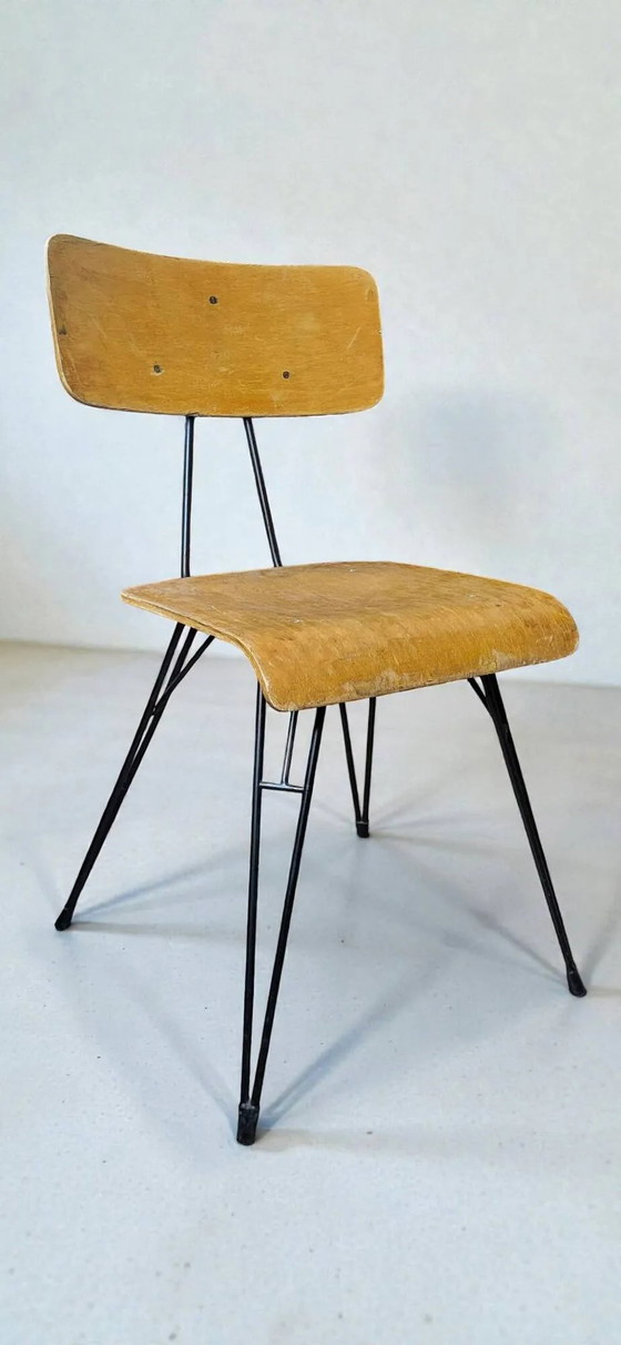 Stuhl, 1950 – Esszimmerstühle, Wood, Metal, Vintage (photo 2 of 8)