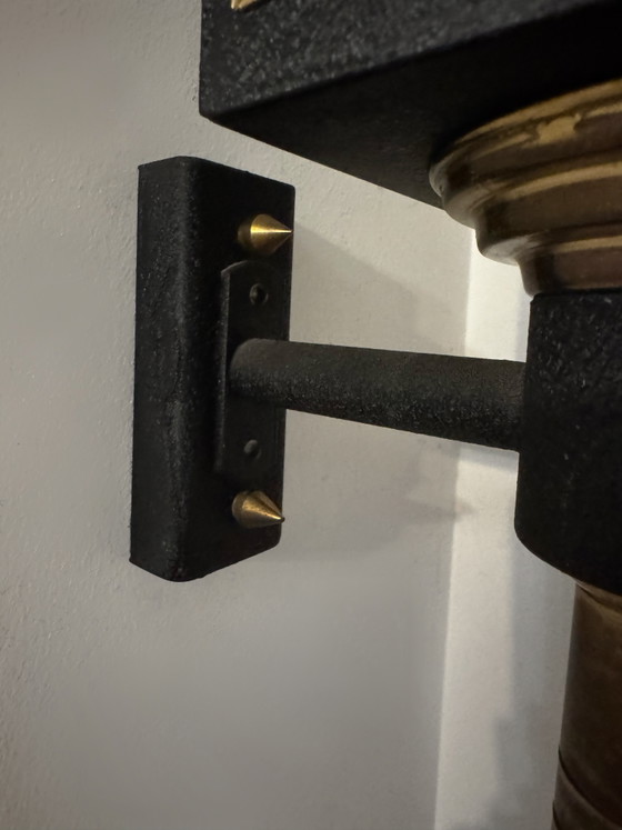 Applique Lanterne Maison Arlus Anni '70 – Brass, Metal (photo 11 of 15)