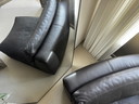 poltrona vintage Leolux in pelle marrone