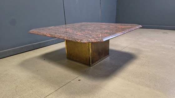 Image 1 of Grote vintage granieten salontafel van Belgochrom, jaren 80.