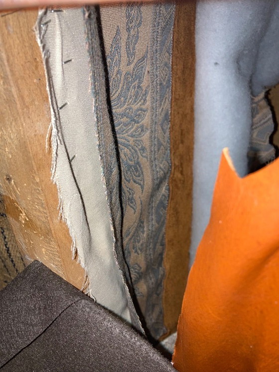 Image 1 of Indrukwekkend paar Art Deco leren fauteuils. 1940s.