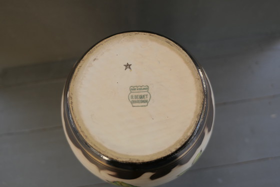 Image 1 of Vintage H. Bequet Quaregnon Grote Vaas 556