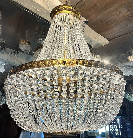 Mega XXL crystal vintage chandelier