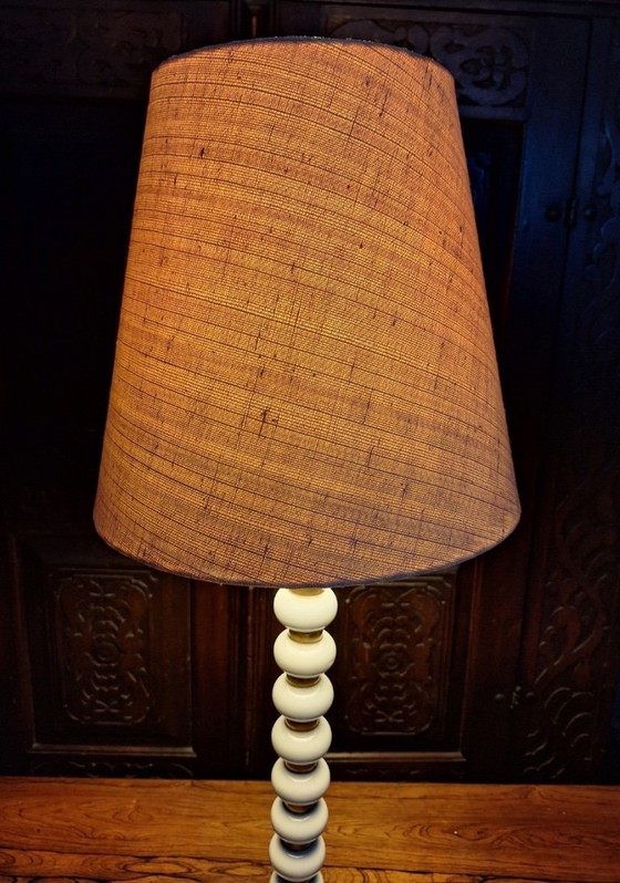 Mid-Century Tall Italian Table Lamp with Stacked Spheres, 1970s – Porcelain (photo 11 of 15)