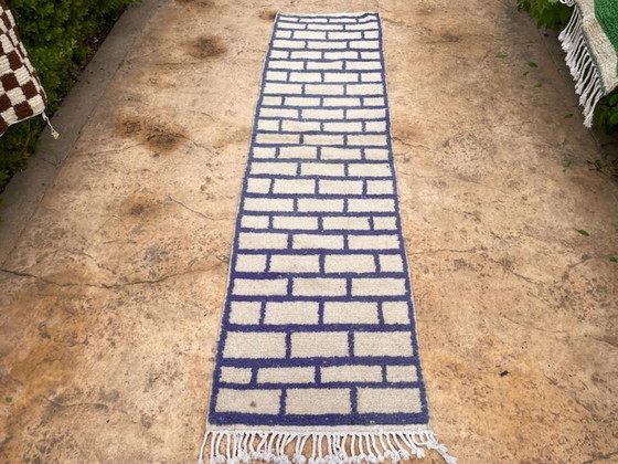 Image 1 of Handgefertigter Läuferteppich, 350 cm x 70 cm