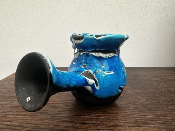 Image 1 of Vintage decoratieve kan - Keramiek Émaux des Glaciers Atelier du Cyclope Annecy