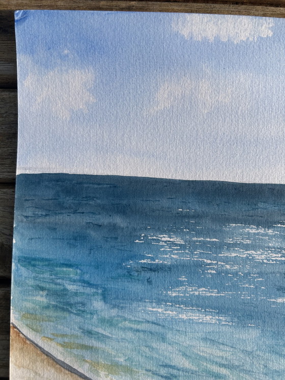 Image 1 of Watercolor seaside birds