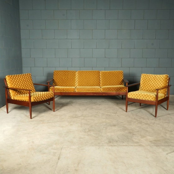 Image 1 of Vintage zithoek/zitgroep – teakhout – jaren 60/70