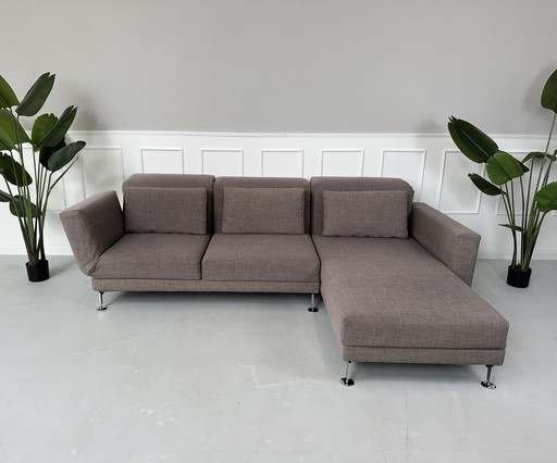 Brühl Moule Ecksofa Designer Schlaffunktion Stoff Grau Sofa