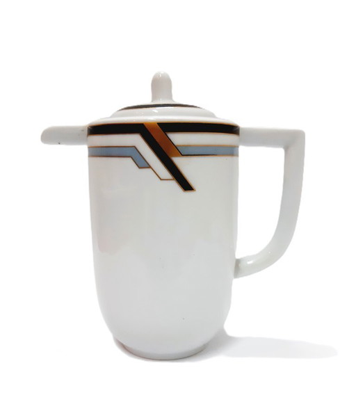 Jarra de porcelana vintage con tapa "Le Perle"