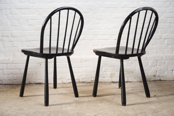 Image 1 of 6 sedie da pranzo "Windsor" di Jørgen Anker Heegaard, Fritz Hansen, 1940