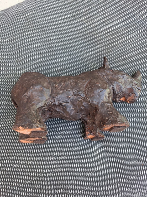 Scultura Ippopotamo in Terracotta Patinata – Sculture, Ceramica (photo 9 of 10)