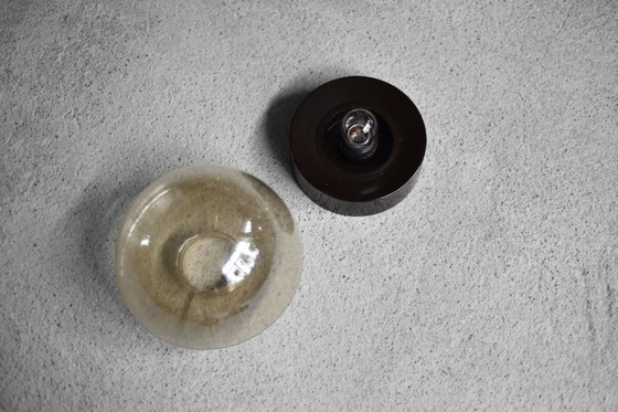 Image 1 of Vintage Mid-Century German Modern Small Glass Wall Lamp / Sconce, 1960s