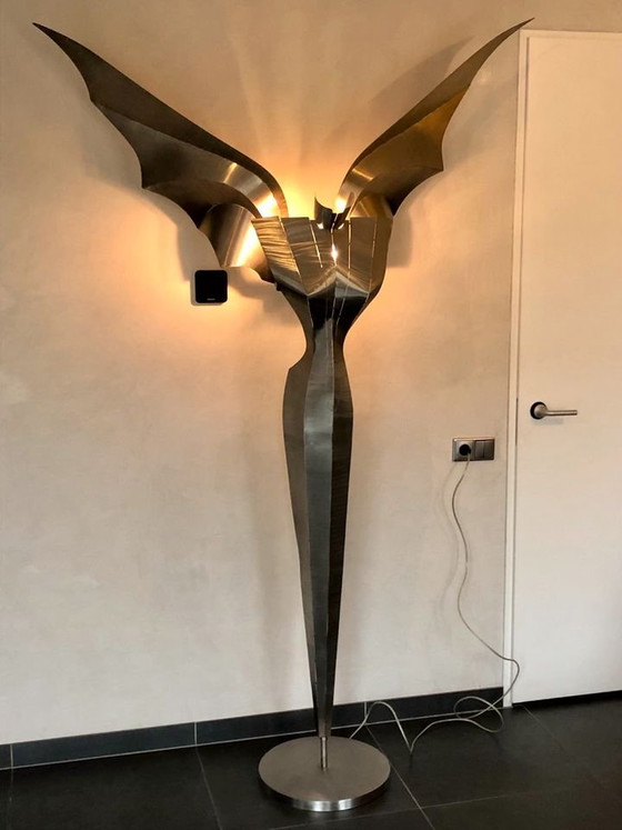 Vintage XXL Standing Lamp Angel From Stubenrauch – Decorative Objects, rvs (photo 3 of 15)