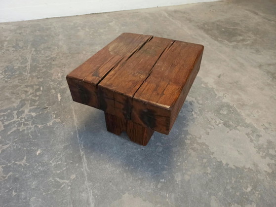 Tavolino brutalista Wabi Sabi vintage, Tavolini, Legno, Marrone (foto 4 di 15)