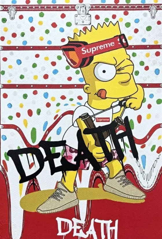 Image 1 of Death NYC - Bart Simpson et Supreme - Édition limitée avec certificat
