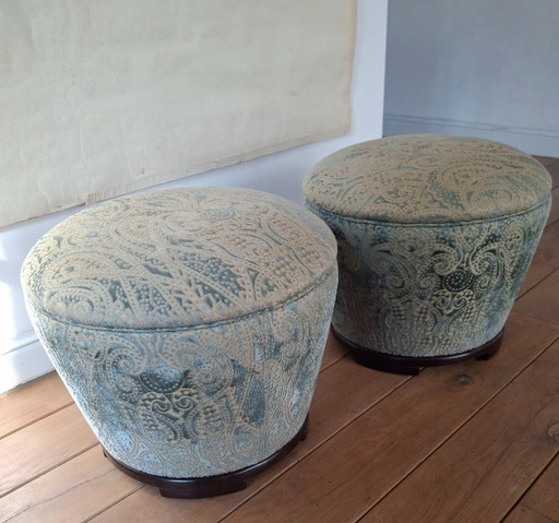2 pieces pouf/sofa/art-deco/mid-century/Japanese