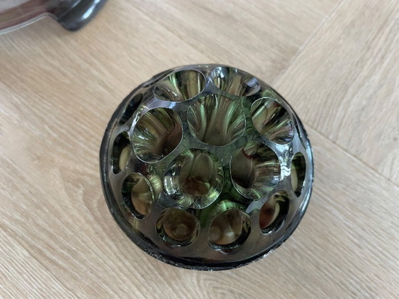 Image 1 of Cuenco de cristal en forma de nube con soporte, Davidson inglés