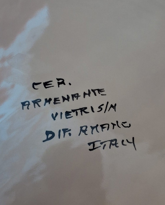 Image 1 of Grande piatto da parete in ceramica maiolicata di Vietri 47 cm