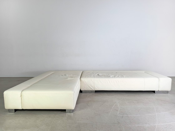 Image 1 of Original Brühl corner sofa Sunrise design sofa leather light couch