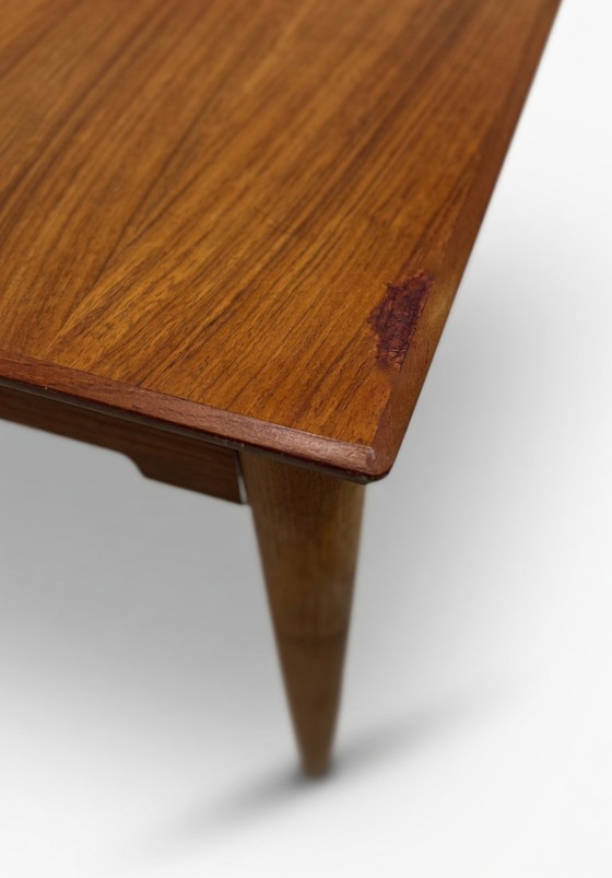 Image 1 of Dänischer kleiner Schreibtisch aus Teak und Buche, 1950er Jahre.