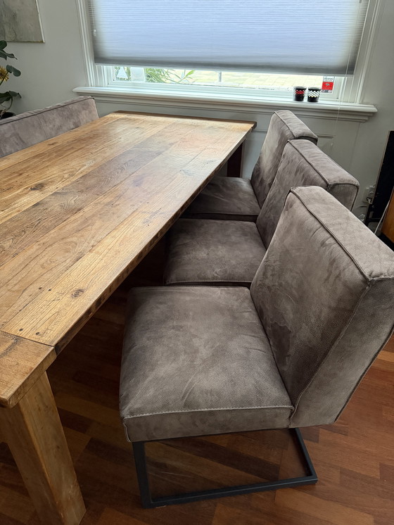 Image 1 of Panca da pranzo Piet Klerkx Zaragoza e 3 sedie 