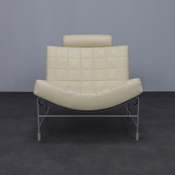 Image 1 of Poltrona lounge in pelle "Volare" in stile postmoderno, disegnata da Jan Armgardt per Leolux (anni '90).