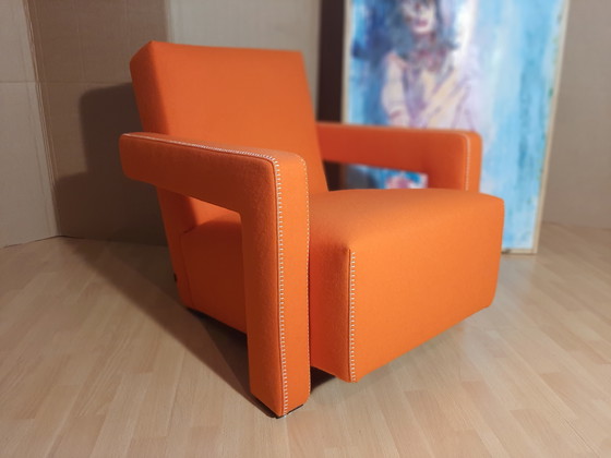 Image 1 of Cassina Utrecht 637 Nuovo mai usato in panno di lana Ruggine arancione (Serie 13L) Punto cavallo