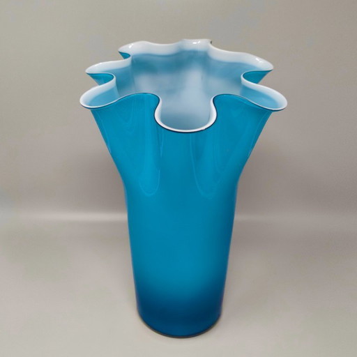 Erstaunliche „Fazzoletto“-Vase aus den 1960er Jahren von Ca' Dei Vetrai aus Muranoglas. Hergestellt in Italien