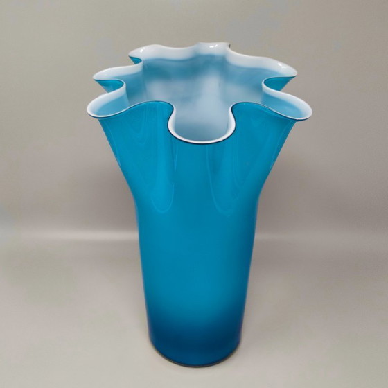 Image 1 of 1960s Astonishing "Fazzoletto" Vase By Ca' Dei Vetrai in Murano Glass. Made in Italy