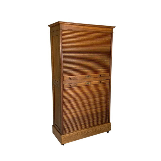 Armadio a serrandina in rovere con 3 ante, alto 180 cm, anni '50, Mobili, Mid Century Modern (foto 4 di 9)