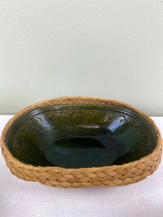 Vintage ethnic service – Crockery, Wicker, Ceramic (photo 11 of 21)