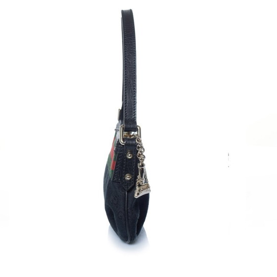 Gucci, Black Canvas Charm Bag With Webbing – Shoulder bags, Denim, Calfskin (photo 2 of 10)