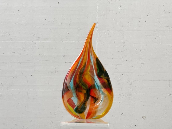 Image 1 of Mdina Glass Sculptural Studio Glass Vase / Bowl, Malta 1970s
