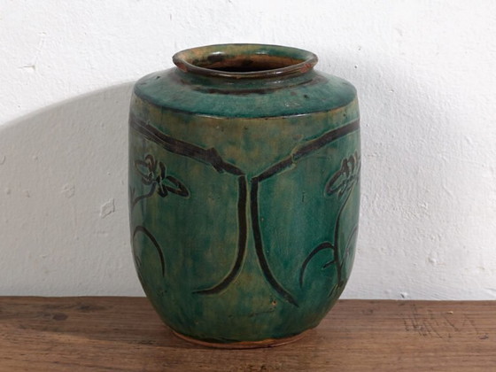 Jarrón asiático antiguo con detalles florales (c.1820) #14 – Jarrones (photo 37 of 40)