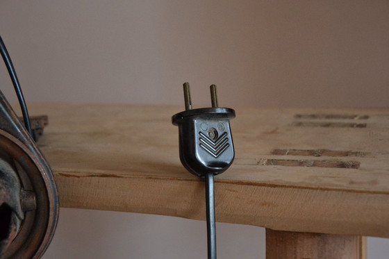 Image 1 of  Jaren 30 vintage werklamp van merk Josef Krös Frankfurt DRP Bauhaus. Klemlamp - industriële lamp