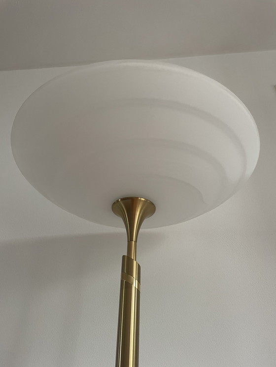 Image 1 of B+M Leuchten Stehleuchte "Deckenleuchte" mit verstellbarer Leselampe 1990er Jahre