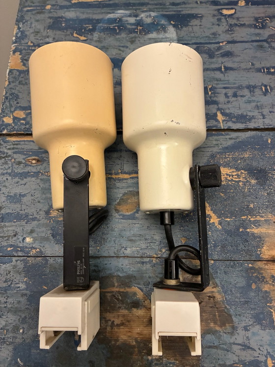 Set of 6 Vintage Philips Track Spot Lights NWS 83/96 – 70s Space Age – Metal, Plastic (photo 12 of 15)